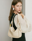 👜 Women's One-Shoulder Luxury Handbag – First-Layer Cowhide (Soft Genuine Leather) – Elegant Stitched Design