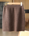 Women’s Pure Wool Knit Skirt – Elegant High-Elastic Short Skirt for Commuting Chic