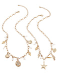 Women’s Ocean Pearl Tassel Necklace – Starfish & Shell Beach-Inspired Statement Piece