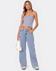 Women’s Simple Low-Waist Wide-Leg Jeans – Classic Straight Denim for Effortless Style