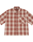 Loose Short Plaid Fashion Short Sleeve Shirt