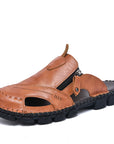 Men's Fashion Half Slippers - LazyBones' Casual Shoes (Black/Reddish Brown/Yellowish Brown)