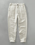 Men’s Pure Linen Loose Casual Cropped Pants – Lightweight Summer Comfort
