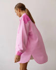 Women’s Temperament Leisure Cotton-Linen Long Sleeve Shirt – Solid Color Casual Style