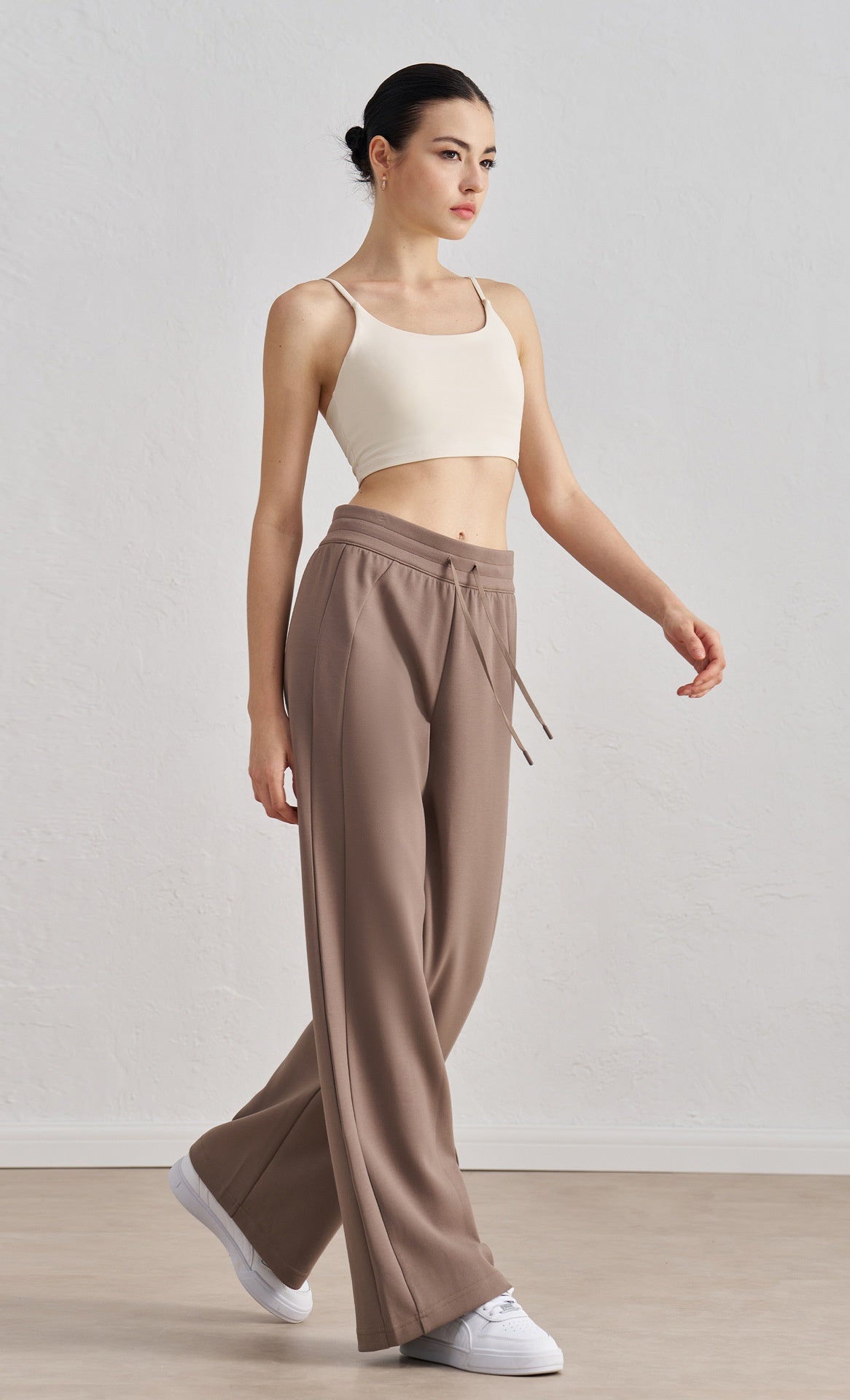 👖 High-Waisted Loose Pants for Women – Breathable Rayon Blend | All-Season Comfort | White/Black/Mocha