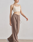 👖 High-Waisted Loose Pants for Women – Breathable Rayon Blend | All-Season Comfort | White/Black/Mocha