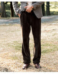 Men’s Mid-Waist Corduroy Straight Pants – Coffee Yupi Overalls Style