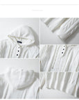 🔥 MEN'S TWISTED FLOWER HOODIE – LOOSE FIT PULLOVER (100% POLYESTER, WHITE) – STREETWEAR ESSENTIAL