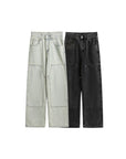 Men's American Retro Jeans – Classic Mid-Rise Straight Leg – 100% Cotton Vintage Denim