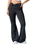 Women’s Abdominal-Shaping Bell-Bottom Pants – High-Waist Slimming Street Style Trousers