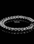 Japanese Buckle Stainless Steel Round Grinding Encrypted Cuban Bracelet