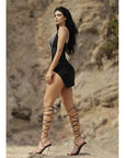Women’s Sling Lace Slit Bandage Dress – Sexy Nightclub Party Style