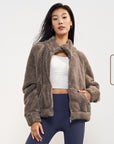 Plüschmantel Damen Verdickt Warm