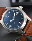 Montre homme avec bracelet en cuir lumineux