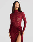 Slim-fit See-through Two-piece Half Turtleneck Bare Back