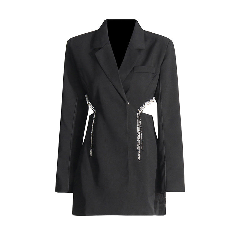 Midriff Suit Top – Elegant, Slim-Fit Statement Piece for Women