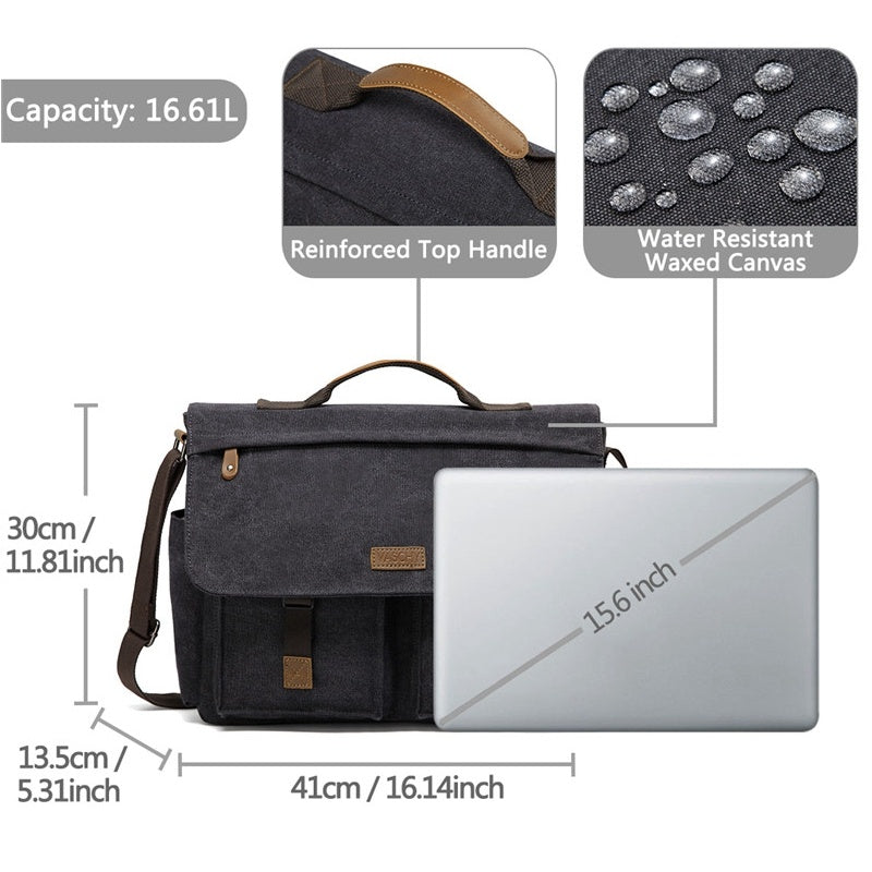 👜 Vintage Men's Shoulder Bag – Frosted PU Leather | Distressed Gray-Camel | Crossbody Styling