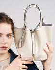Sac à main en cuir véritable pour femme