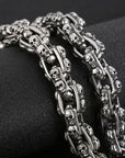 ๐ Men's Skull Bracelet - Titanium Steel Punk Cuff