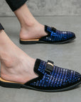 🔥 Men's Premium Leather-Look Sandals - Fashion Minimalist Design (Black/Blue, Brown/Gold, White/Grey)