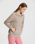 Damenpullover mit geripptem Revers