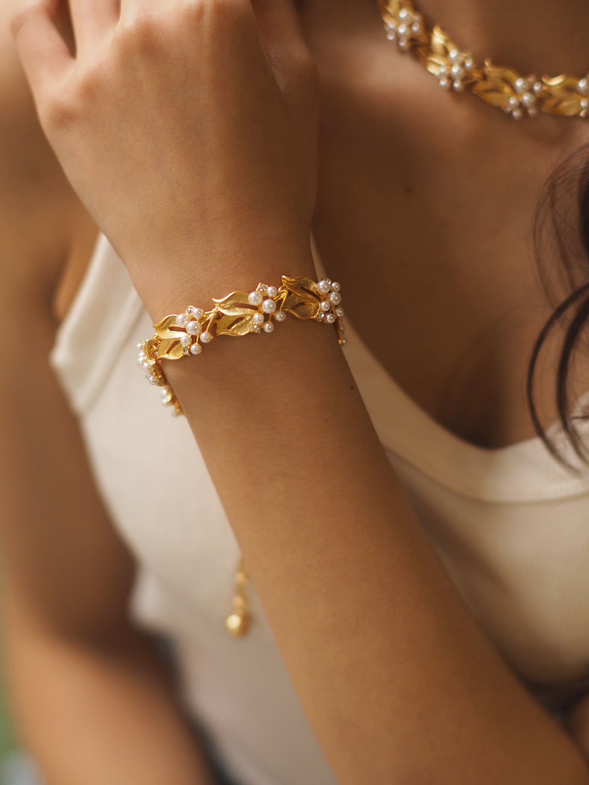 Bracelet / Boucle d'oreille / Collier de perles pour femme
