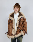 Unisex Retro Lamb Fur Coat – Cozy Warmth with Vintage Street Edge
