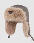 Women’s Warm Vintage Leather Pilot Hat – Retro Dome Style