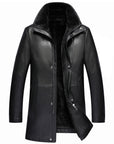 Real Leather With Fleece Lining ThickenG Men's Leather Jacket