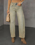 Vintage Stretch High-Waist Straight Leg Jeans