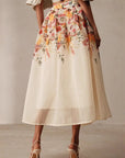 Women’s Gorgeous Elegant Bamboo Digital Printed Skirt – A-Line Mid-Length Style