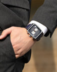 Men’s Square Multifunction Business Watch – Leather & Steel Strap Options