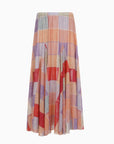 Women's Artistic Colorblock Plaid Skirt – Bold & Whimsical