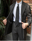 Men’s Striped Business Shirt – Slim Fit Long Sleeve Classic Collar Design