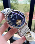 Starry Sky Mechanical Watch – Tourbillon Display | 41mm Stainless Steel