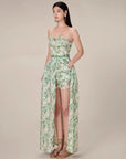 Retro Hollow Lace High Slit Dress Set – Vintage Allure with a Modern Edge