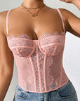 WOMEN'S Corset Eyelash Lace See-Through Sling Tunic – Pure Desire, Sheer Elegance
