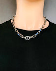 Men’s Sterling Silver Cuban Chain Necklace - 925 Silver Lightning Rope Necklace (50cm/55cm, Non-Tarnish, Hypoallergenic)