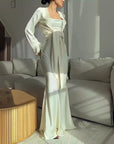 Ice Silk Sling Dress Set - Lace-Up Luxury