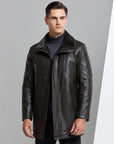 Real Leather With Fleece Lining ThickenG Men's Leather Jacket