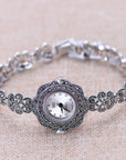 ✨ Mystic Moonlight: Thai Silver Cuff Watch