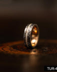 6mm Tungsten Steel Hammer Pattern Electric Rose Ring New