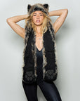 Hat Scarf Gloves One 100CM Faux Fur Hat