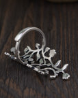Women’s Stylish S925 Sterling Silver Ring – Modern Sculptural Statement Design