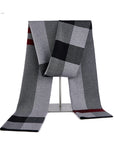 Écharpe en laine tricotée pour homme, style britannique