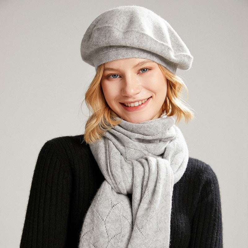 🧣✨100% Mongolian  Cashmere Beanie - Cloud-Soft Winter Essential