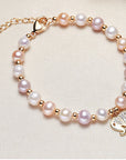Women’s High-Grade 14K Gold-Plated Pearl Bracelet – Auspicious Elephant Design