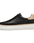 Men's Thick-Soled Cowhide Sneakers - Stitched Low-Top Board Shoes