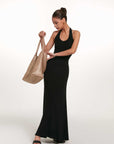 Waist-tight Hip-wrapped Vacation Backless V-neck Halter Dress women