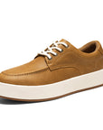 Men Genuine Leather Board Shoes – Premium Split Leather Sneakers with Cushioned Insole & Wear-Resistant Rubber Sole